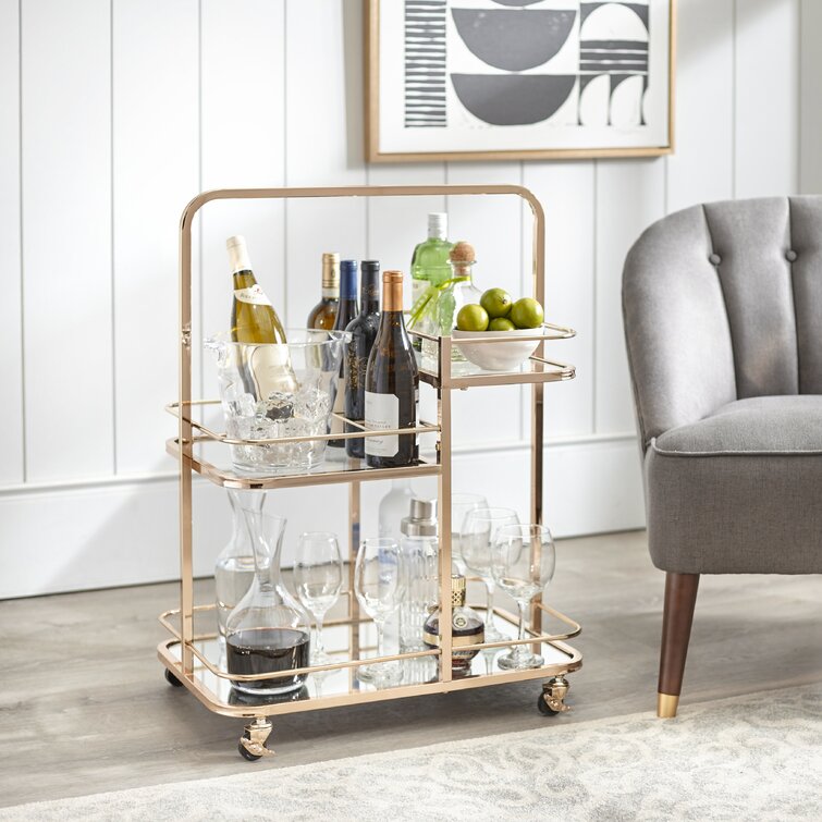 Wayfair bar cart with wine 2024 rack